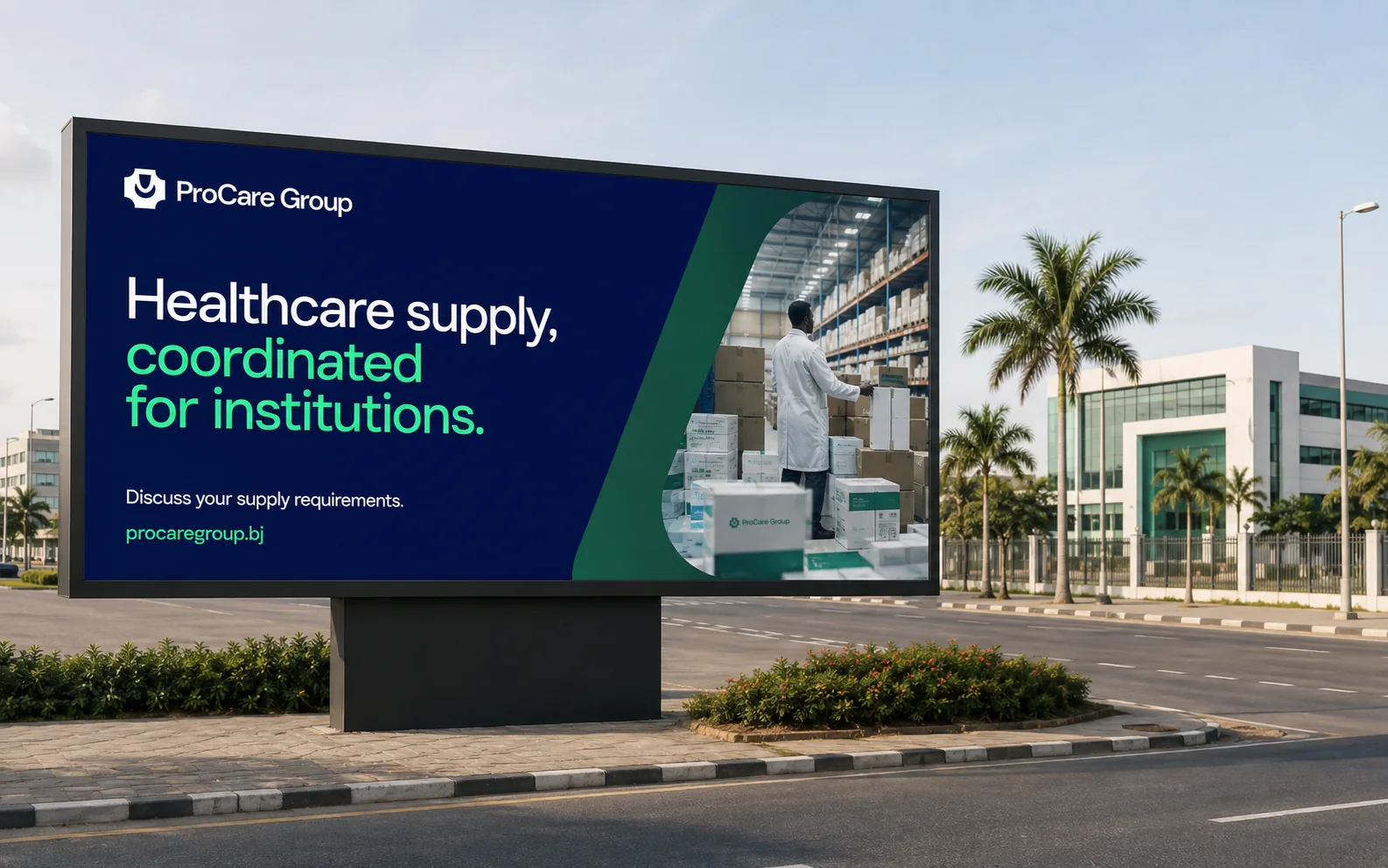 Procare Group healthcare supply billboard
